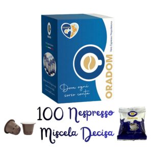 100 Capsule Oradom Compatibili Nespresso Miscela Decisa
