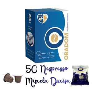 50 Capsule Oradom Compatibili Nespresso Miscela Decisa