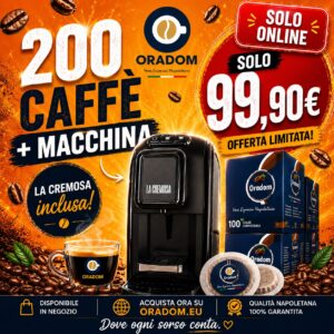 Promo Oradom: 200 Caffè + Macchina La Cremosa a 99,90 €